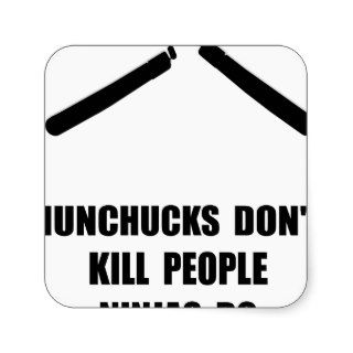 Nunchucks Ninja Stickers