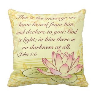 Bible Verse 1 John 15 Colorful Lily Flower Pillows