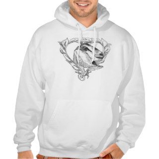 Nubian Head in Heart Hooded Pullover