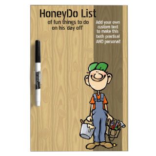 Honey Do List.To do.Funny.Custom.Handy Man.Message Dry Erase Board