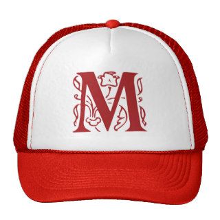 Fancy Letter M Mesh Hats