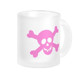 Bright Pink Skull & Crossbones Coffee Mug