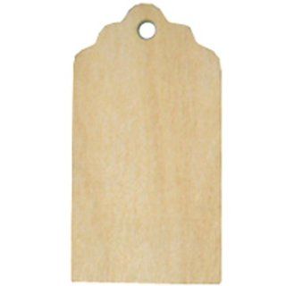 Dress My Cupcake 25 Pack Wood Gift and Favor Tags, Rustic Tag, 3 Inch