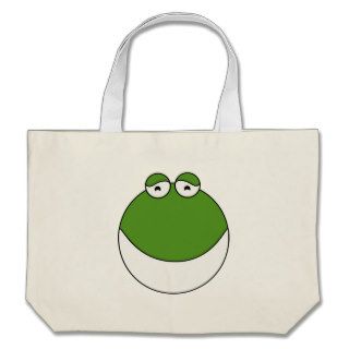 cartoon frog face canvas bags