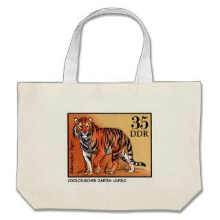 1975 Germany Zoo Siberian Tiger Postage Stamp Canvas Bag