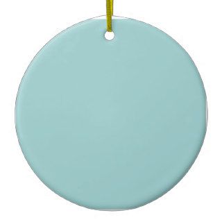 Solid Color Light Blue 99CCCC Background Christmas Ornament