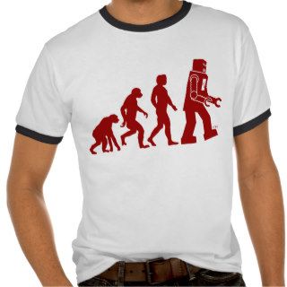 Robot Evolution of man into robot T Shirts
