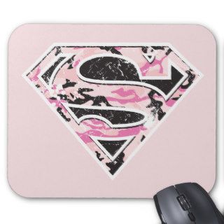 Supergirl Camouflage Logo Mousepads