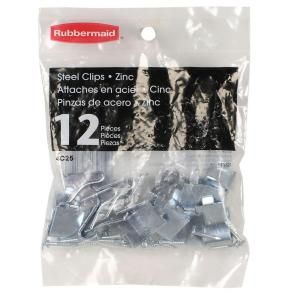 Rubbermaid Zinc Shelf Support Clips (12 Pack) FG4C2502ZINC
