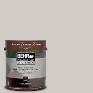 BEHR Premium Plus Ultra Home Decorators Collection 1 gal. #HDC NT 20 Cotton Grey Eggshell Enamel Interior Paint 275001