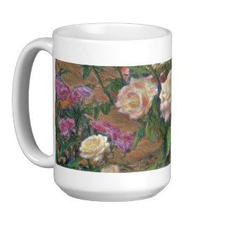 Rose Garden Colored Pencil Good Morning Coffee Mug