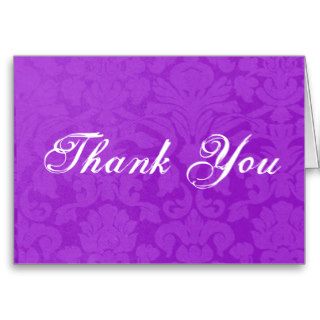 Purple Vintage Background Thank You Card