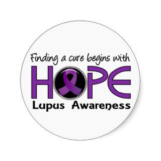 Cure Begins With Hope 5 Lupus Sticker