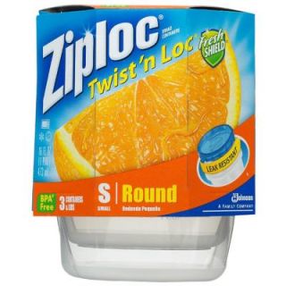 Ziploc 16 oz. Twist n Loc Round Plastic Storage Container Small Lids (3 per Pack) (6 per Carton) 18036