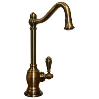Whitehaus Single Handle Drinking Water Faucet in Antique Brass WHFH C3132 ABRAS