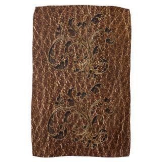 Leather Look Bouquet 2 Hand Towel