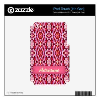 feminine pink lace frilly fancy girly girl woman decal for iPod touch 4G
