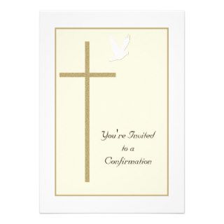 Confirmation Invitation    Cross and Dove