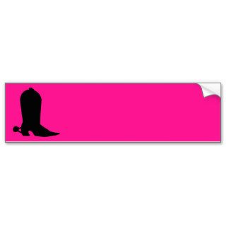 Cowboy Boot Silhouette Bumper Sticker