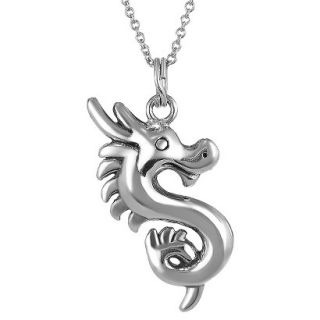 Tressa Sterling Silver Dragon Pendant   Silver