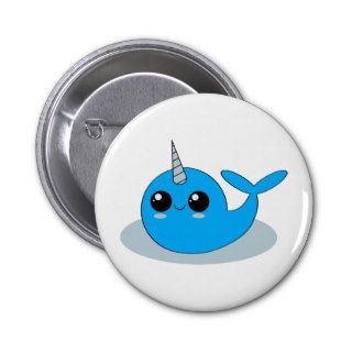 Cute Unicorn Whale Character Pin