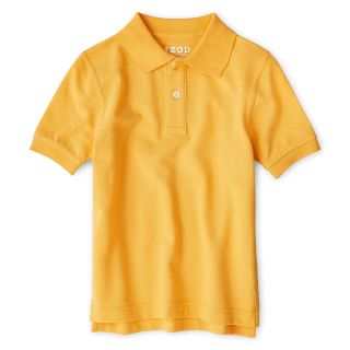 Izod Short Sleeve Polo Shirt   Boys 4 20, Gold, Boys