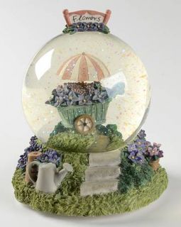 Pfaltzgraff April  Water Globe, Fine China Dinnerware   Stoneware, Floral On Rim