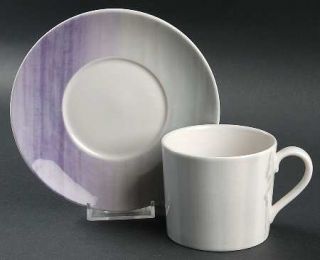 Royal Doulton Smoke Flat Cup & Saucer Set, Fine China Dinnerware   Studio,Green&