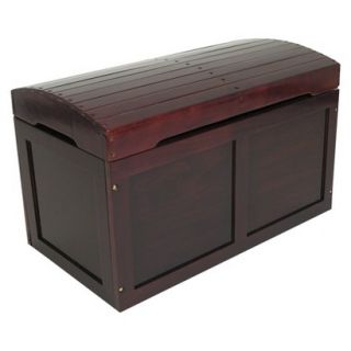 Toy Chest Red Brown (Cherry) Finish Barrel Top Toy Chest by Badger Basket