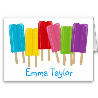 Popsicles and Polka Dots Greeting Card