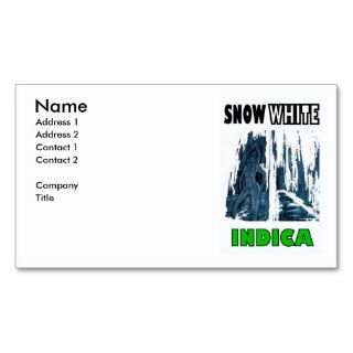 SNOW WHITE INDICA BUSINESS CARD TEMPLATES
