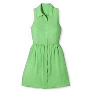 Merona Womens Woven Sleeveless Shirt Dress   Pristine Green   2