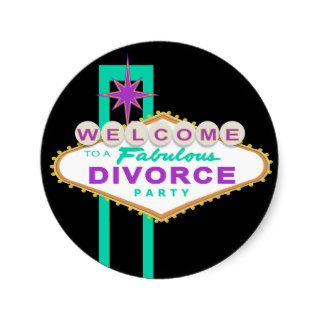 Las Vegas Divorce Party Stickers