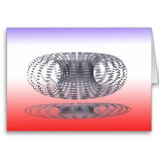Red White and Blue 3D effect Greeting Cards