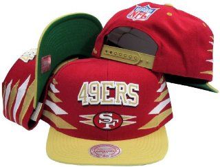 Mitchell & Ness San Francisco 49ers Red Gold Retro Diamond Snapback Adjustable Hat  Sports Fan Baseball Caps  Sports & Outdoors