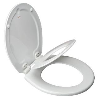 Round NextStep Child/Adult Toilet Seat with EasyClean & Change Hinge   White