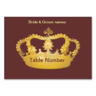 Golden Crown II Reception Place cards Business Card Template