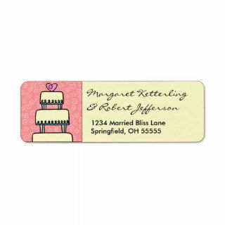 Little Wedding Cake Personalized Address Labels
