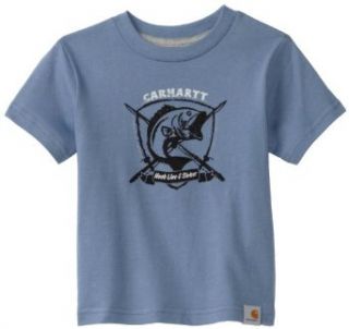 Carhartt Baby boys Infant Screen Print Tee, Medium Blue, 18 Months Clothing