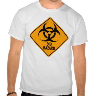 Bio Hazard Biohazard Yellow Diamond Warning Sign Tshirts