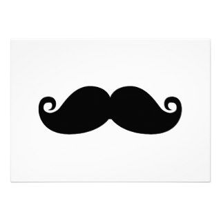 Funny Vintage Black Mustache Custom Announcement