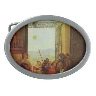 Karl Bryullov  Pilgrims at Lateran Basilica Oval Belt Buckle