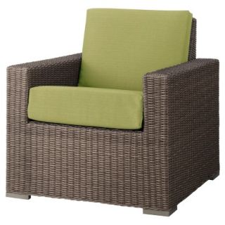 Outdoor Patio Furniture Threshold Lime Green Wicker Club Chair, Heatherstone
