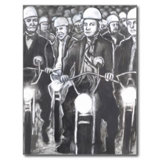 Freedom Riders, Charcoal Art Products Postcard