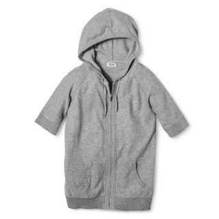 Mossimo Supply Co. Juniors Zip Hoodie Sweater   Light Gray L(11 13)