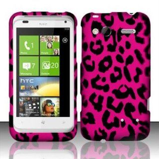 Rubberized Pink Leopard Design for HTC HTC Radar 4G Cell Phones & Accessories