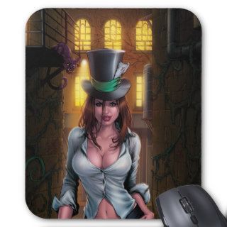 Madness of Wonderland #1   Female Mad Hatter Mouse Pads