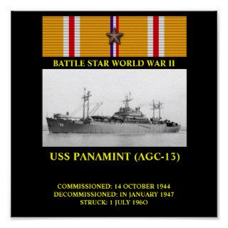 USS PANAMINT (AGC 13) POSTER