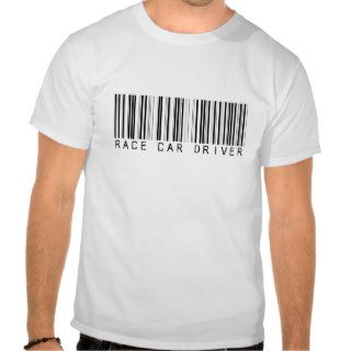 Race Car Driver Bar Code T shirt