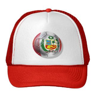 Peru La Blanquirroja La Rojiblanca soccer ball Trucker Hats
